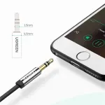 UGREEN 3.5mm Male to 3.5mm Male Straight to angle flat Cable 0.5m (Black)