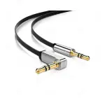 UGREEN 3.5mm Male to 3.5mm Male Straight to angle flat Cable 0.5m (Black)