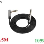 UGREEN 3.5mm Male to 3.5mm Male Straight to angle flat Cable 0.5m (Black)