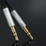 UGREEN 3.5mm Male to 3.5mm Male Straight to angle flat Cable 1m (Black)