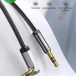 UGREEN 3.5mm ذكر إلى ذكر Angled كابل مسطح 1.5m