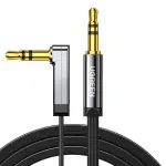 UGREEN 3.5mm ذكر إلى 3.5mm ذكر Straight إلى angle كابل مسطح 2m (أسود)