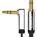 UGREEN 3.5mm ذكر إلى 3.5mm ذكر Straight إلى angle كابل مسطح 2m (أسود)