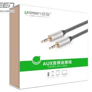 عرض UGREEN 3.5mm Audio Cable Net Braid 1m (Gray)