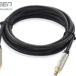 UGREEN 3.5mm كابل صوت Net Braid 1m (رمادي)