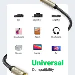 UGREEN 3.5mm Audio Cable Net Braid 3m (Gray)