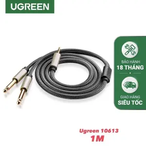 عرض UGREEN 3.5mm TRS to Dual 6.35mm TS Audio Cable 1m (Gray)