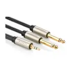 UGREEN 3.5mm TRS to Dual 6.35mm TS Audio Cable 2m (Gray)