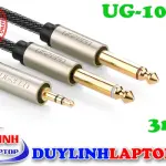 UGREEN 3.5mm TRS إلى Dual 6.35mm TS كابل صوت 3m (رمادي)