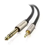 UGREEN 3.5mm إلى 6.35mm TRS ستيريو كابل صوت 3m (رمادي)