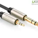 UGREEN 3.5mm إلى 6.35mm TRS ستيريو كابل صوت 3m (رمادي)