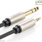 UGREEN 3.5mm إلى 6.35mm TRS ستيريو كابل صوت 3m (رمادي)
