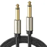 UGREEN 6.5mm ذكر إلى ذكر ستيريو Auxiliary Aux كابل صوت 1m (رمادي)