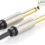 UGREEN 6.5mm ذكر إلى ذكر ستيريو Auxiliary Aux كابل صوت 1m (رمادي)