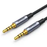 UGREEN 3.5mm ذكر إلى ذكر 4-Pole ميكروفون كابل صوت 1m (أزرق ألمنيوم shell + Braid)