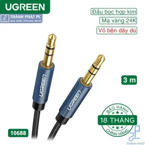 UGREEN 3.5mm Male To Male Round Cable 3m
