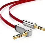 UGREEN 3.5mm ذكر إلى 3.5mm ذكر Straigth إلى angle كابل مسطح 3m (أسود)