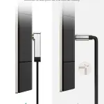 UGREEN 3.5mm ذكر إلى 3.5mm ذكر Straigth إلى angle كابل مسطح 3m (أسود)