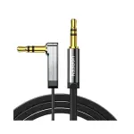 UGREEN 3.5mm ذكر إلى 3.5mm ذكر Straigth إلى angle كابل مسطح 5m (أسود)