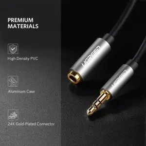UGREEN 3.5mm Male to 3.5mm Male Cable 0.5m (Black)