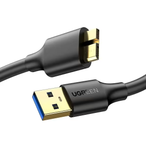 عرض UGREEN USB 3.0 A Male to Micro USB 3.0 Male Cable 0.5m (Black)