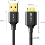 UGREEN USB 3.0 A ذكر إلى Micro USB 3.0 ذكر كابل 1m (أسود)