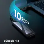UGREEN USB-C أنثى إلى M.2 M-Key 10G حاوية C إلى C كابل 50cm