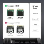 UGREEN USB 3.0 إلى M.2 NGFF 5G حاوية A إلى C كابل 50cm