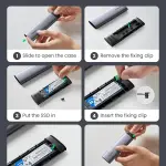UGREEN USB 3.0 إلى M.2 NGFF 5G حاوية A إلى C كابل 50cm