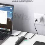 UGREEN USB 3.0 4-منفذ موزع 0.25m (أسود)