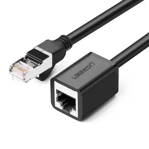UGREEN Cat 6 F/UTP Ethernet RJ45 Extension Male/Female Patch Cords 1m (Black)