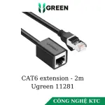 UGREEN Cat 6 F/UTP Ethernet RJ45 Extension Male/Female Patch Cords 2m (Black)