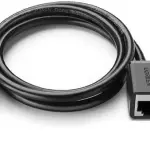UGREEN Cat 6 F/UTP تمديد إيثرنت RJ45 ذكر/أنثى كابلات توصيل 3m (أسود)