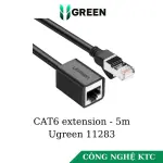 UGREEN Cat 6 F/UTP تمديد إيثرنت RJ45 ذكر/أنثى كابلات توصيل 5m (أسود)