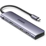 UGREEN USB-C to 2*USB 3.0 A+USB-C+HDMI 4K@30Hz max + SD/TF + PD Multifunction Adapter