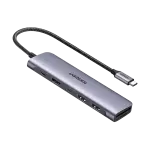 UGREEN USB-C إلى 2*USB 3.0 A+USB-C+HDMI 4K@30Hz max + SD/TF + PD محول متعدد الوظائف