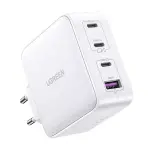 UGREEN USB-A+3*USB-C 100W GaN تقني شاحن سريع أوروبي أبيض