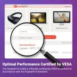 UGREEN DP 8K 2.1 كابل ذكر إلى ذكر 2M
