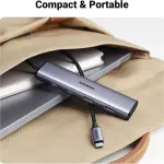UGREEN USB-C إلى 2-منفذ USB-A + 2-منفذ موزع USB-C حتى 5Gpbs Without منفذ طاقة (ألمنيوم علبة)