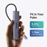 UGREEN USB-C إلى 1*USB 3.0 حتى 5Gpbs + 2*USB 2.0 حتى 480Mbps + HDMI منفذ مع PD 100Watt محول (ألمنيوم علبة)