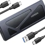 UGREEN M.2 NVME حاوية قرص صلب(10Gbps) مع C إلى C و C إلى A كابل