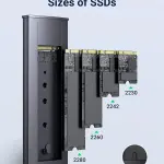 UGREEN M.2 NVME حاوية قرص صلب(10Gbps) مع C إلى C و C إلى A كابل