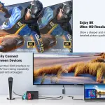 UGREEN HDMI 8K ذكر إلى أنثى كابل تمديد 0.15M