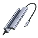UGREEN USB-C إلى 3*USB 3.0 A أنثى, 1*HDMI 4K + 1*USB-C PD محول متعدد الوظائف