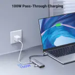 UGREEN USB-C إلى 3*USB 3.0 A أنثى, 1*HDMI 4K + 1*USB-C PD محول متعدد الوظائف