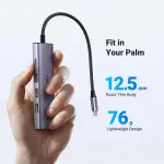 UGREEN USB-C إلى 3*USB 3.0 A أنثى, 1*HDMI 4K + 1*USB-C PD محول متعدد الوظائف