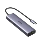 UGREEN USB-C إلى 3*USB 3.0 A + HDMI 4K@30Hz + RJ45 Gigabit + PD محول متعدد الوظائف