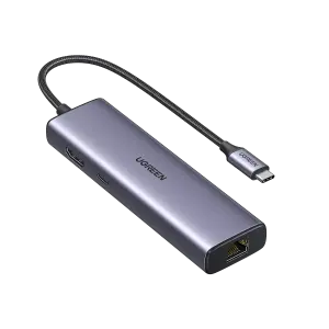 رض UGREEN USB-C إلى 3*USB 3.0 A + HDMI 4K@30Hz + RJ45… الوظائف