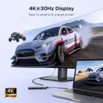 UGREEN USB-C إلى 3*USB 3.0 A + HDMI 4K@30Hz + RJ45 Gigabit + PD محول متعدد الوظائف