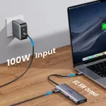 UGREEN USB-C 3*USB 3.0 A+HDMI 4K@30Hz;2K@60HZ;1080P@120Hz + VGA + RJ45 + SD/TF + 3.5mm Audio + PD محول